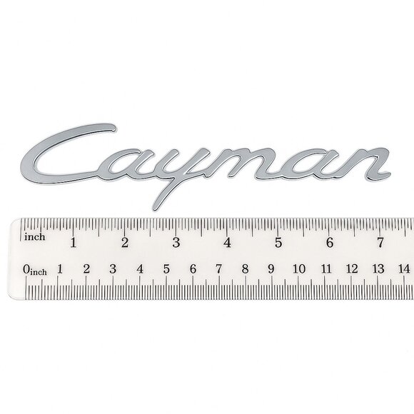 Porsche Cayman 718 Chrome Emblem Badge (2014–2024) - Picture 2 of 3